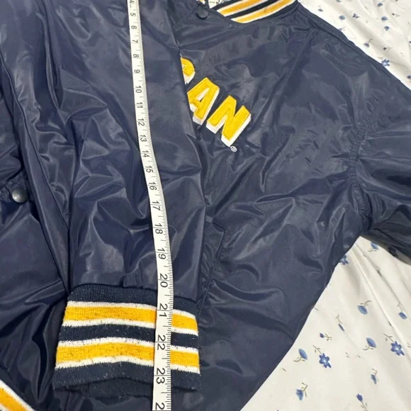 VTG Steve & Barry's University of Michigan Wolverines bomber varsity jacket.